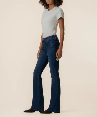 Natalie Mid Rise Flare Jean - Glamour