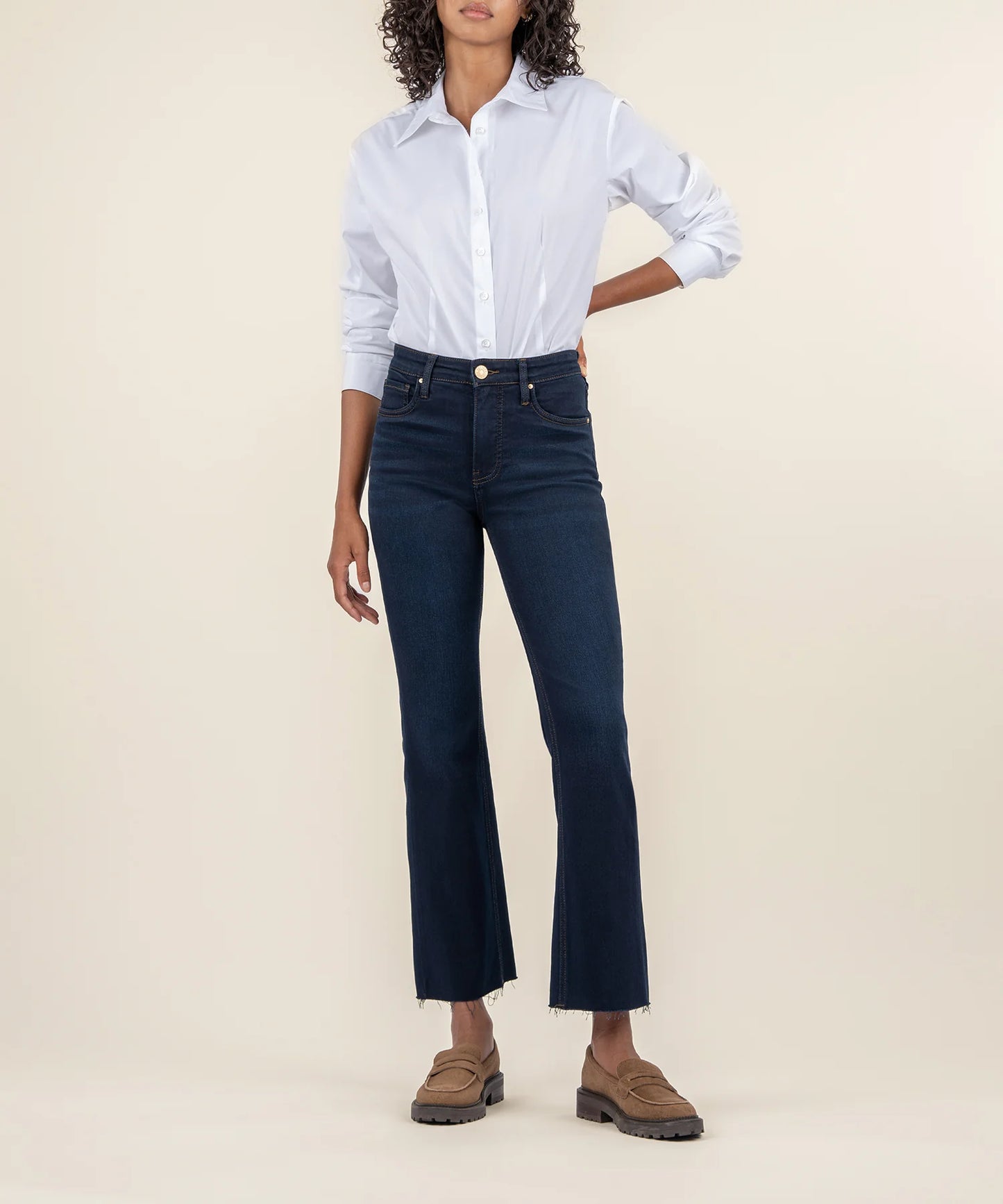 Kelsey High Rise Fab Ab Ankle Flare Jean - Investing