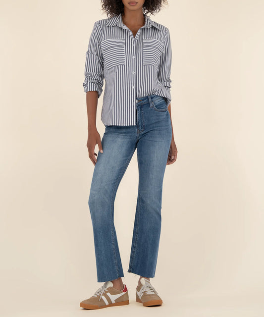 Kelsey High Rise Ankle Flare Jean - Rigor