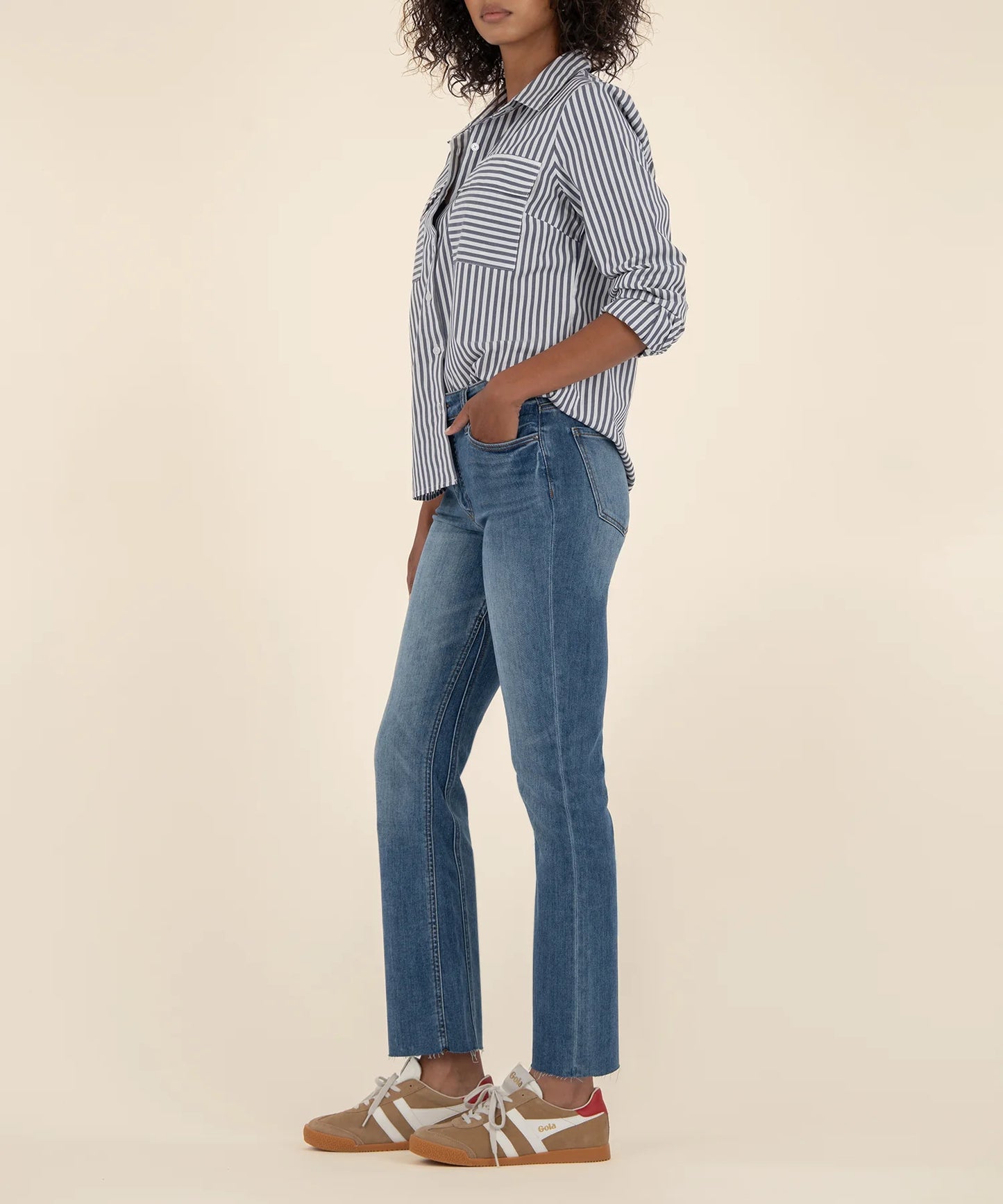 Kelsey High Rise Ankle Flare Jean - Rigor