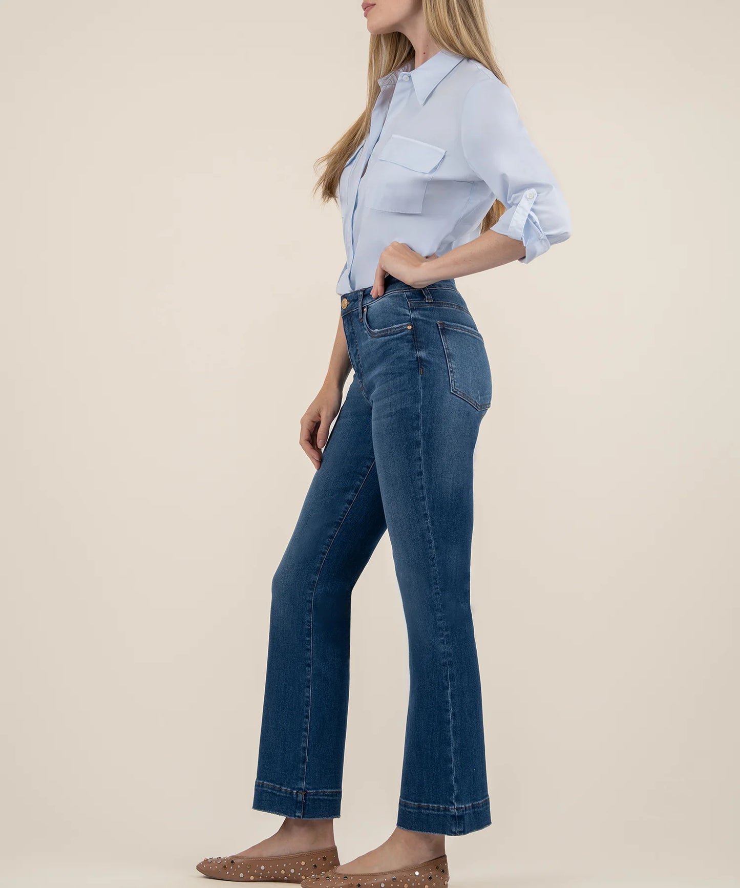 Kelsey High Rise Fab Ab Ankle Flare Jean - Supernatural