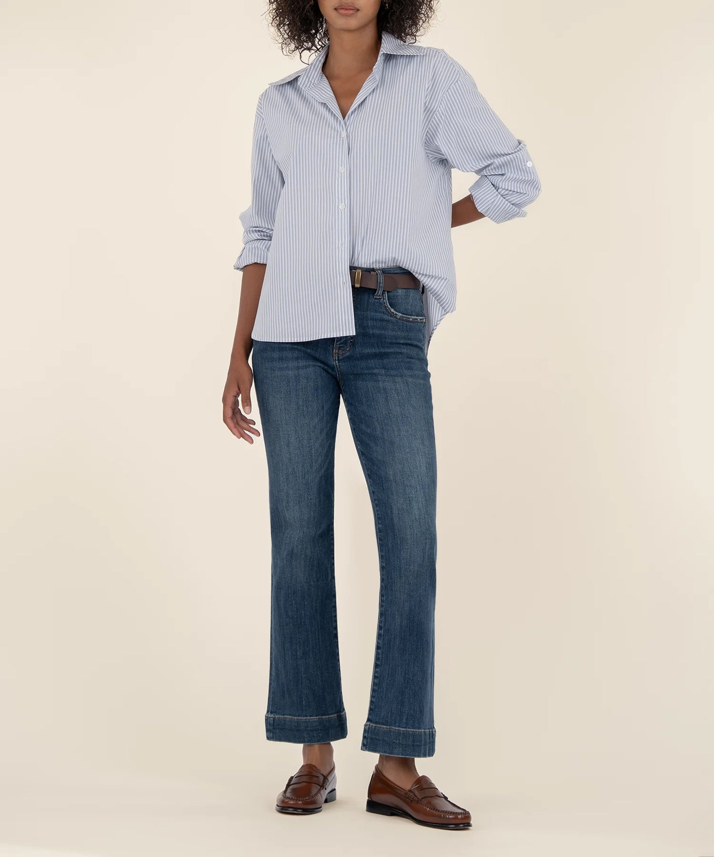 Kelsey High Rise Ankle Flare Jean - Vibrant