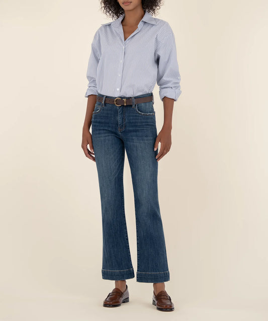 Kelsey High Rise Ankle Flare Jean - Vibrant