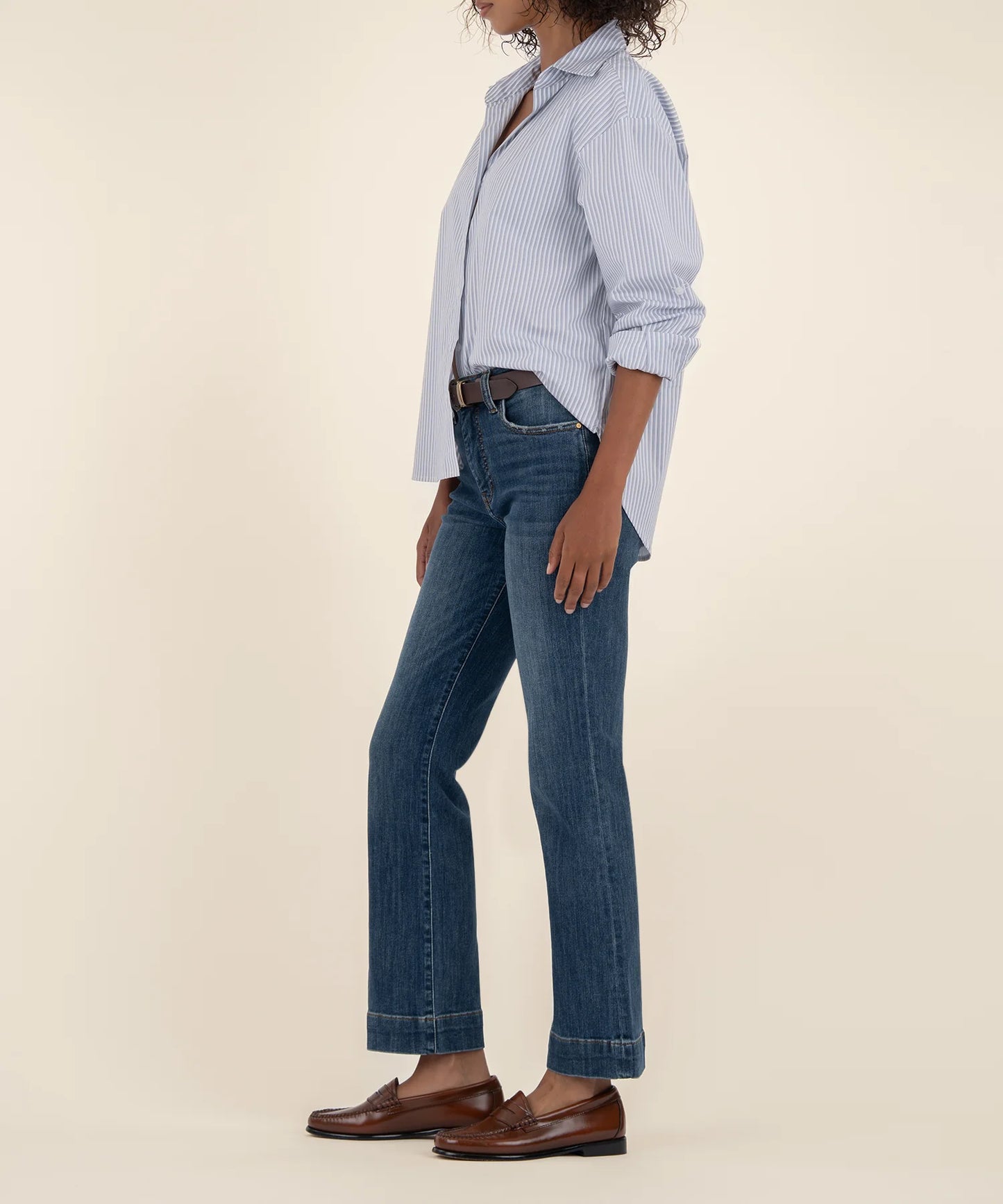 Kelsey High Rise Ankle Flare Jean - Vibrant