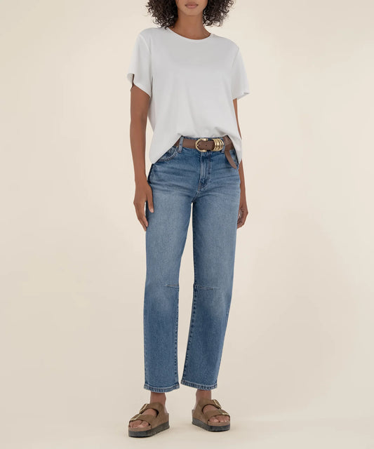 Ashley High Rise Barrel Jean - Improving