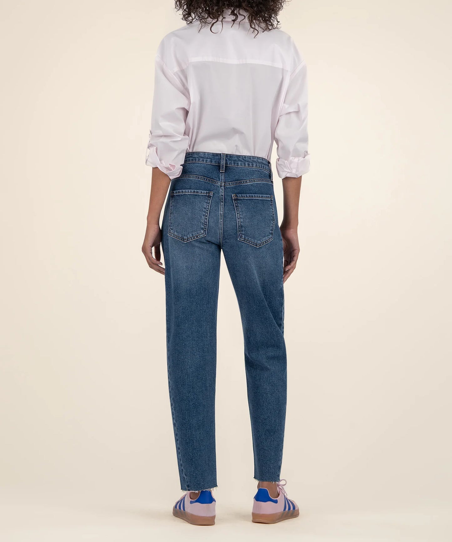 Ashley High Rise Barrel Jean - Moderate
