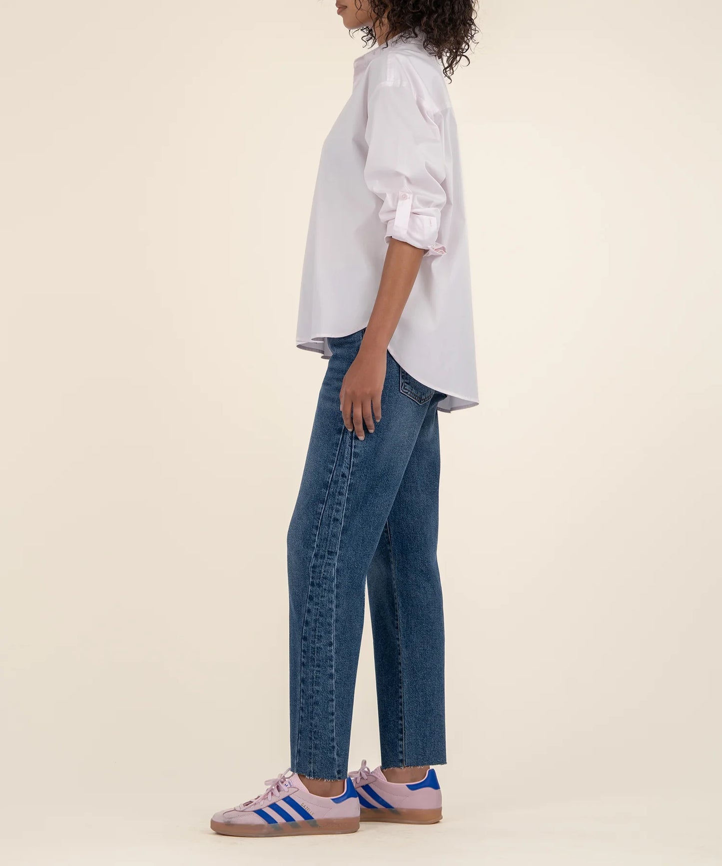 Ashley High Rise Barrel Jean - Moderate