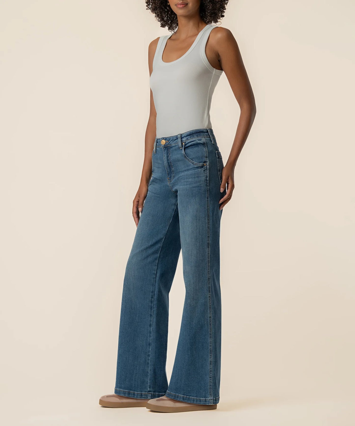 Jean High Rise Wide Leg Jean - Incandescent