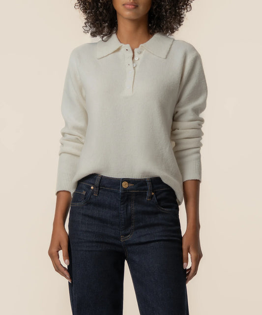 Tassie Long Sleeve Sweater - Cream