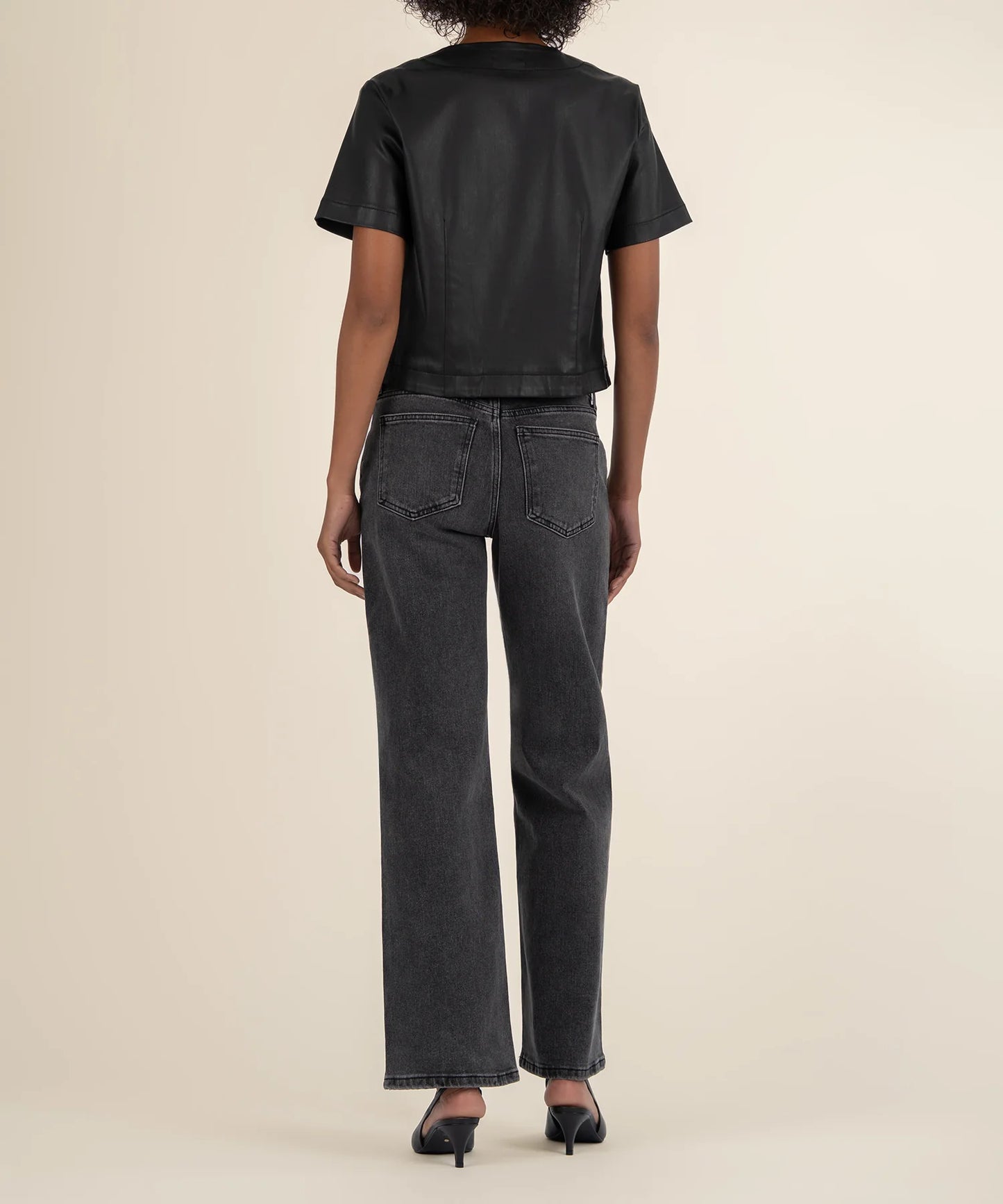 Esmeray Coated Shirt - Black