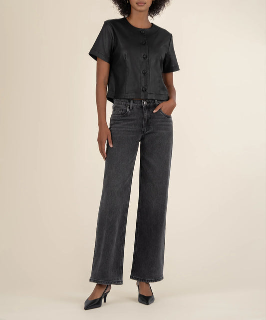 Esmeray Coated Shirt - Black