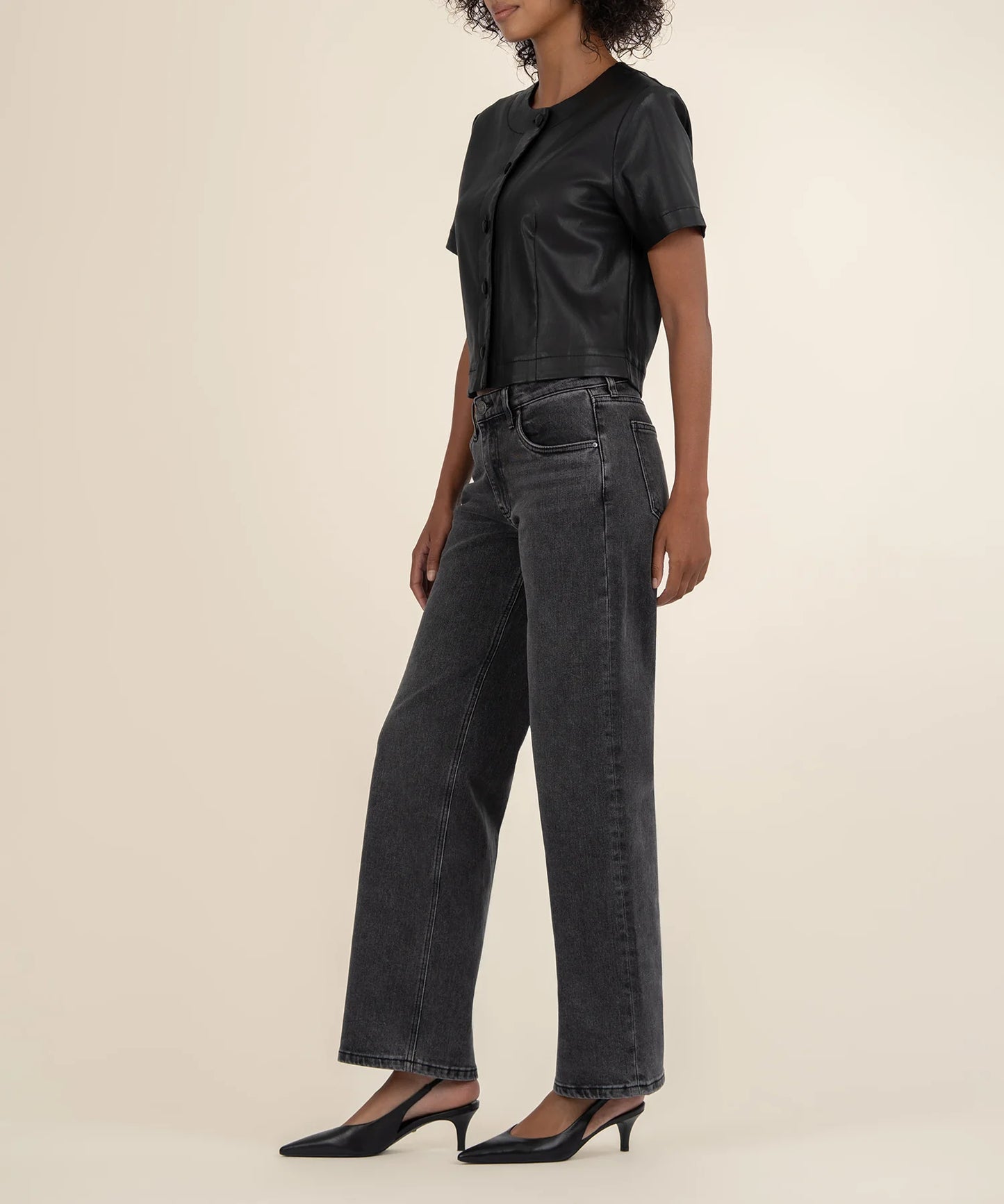 Esmeray Coated Shirt - Black