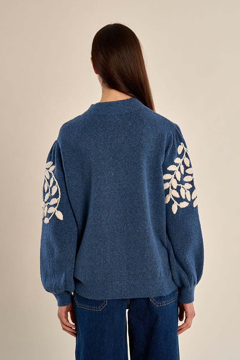 Willow Vine Sweater - Blue Denim