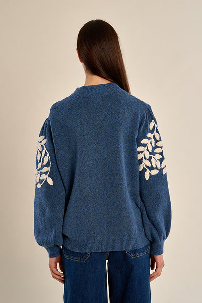 Willow Vine Sweater - Blue Denim