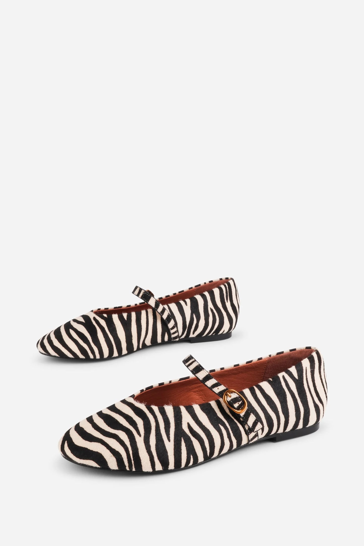 Larisa Calf Hair Mary Jane Flat Shoe - Cowhide