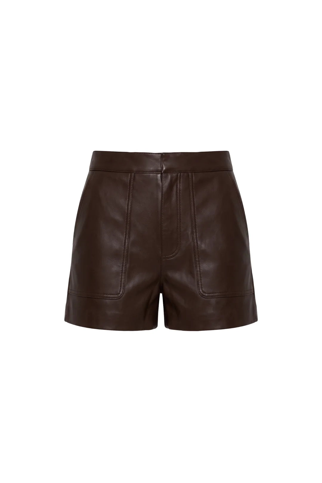 Elijah Leather Shorts - Espresso