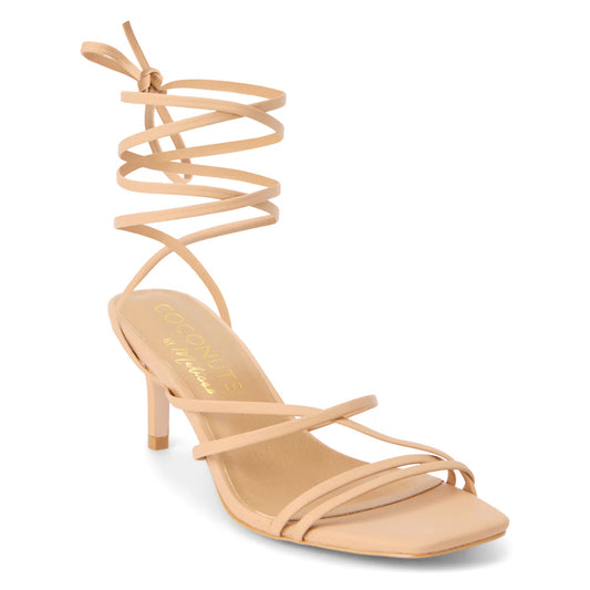 Lilly Heeled Sandal - Nude