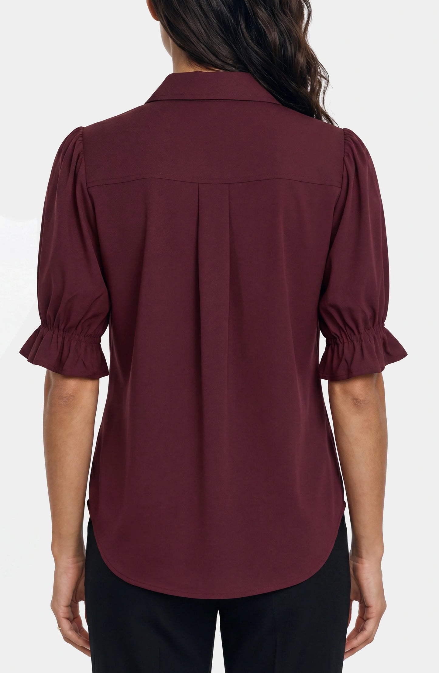 Snap Front Shirt - Dark Oxblood