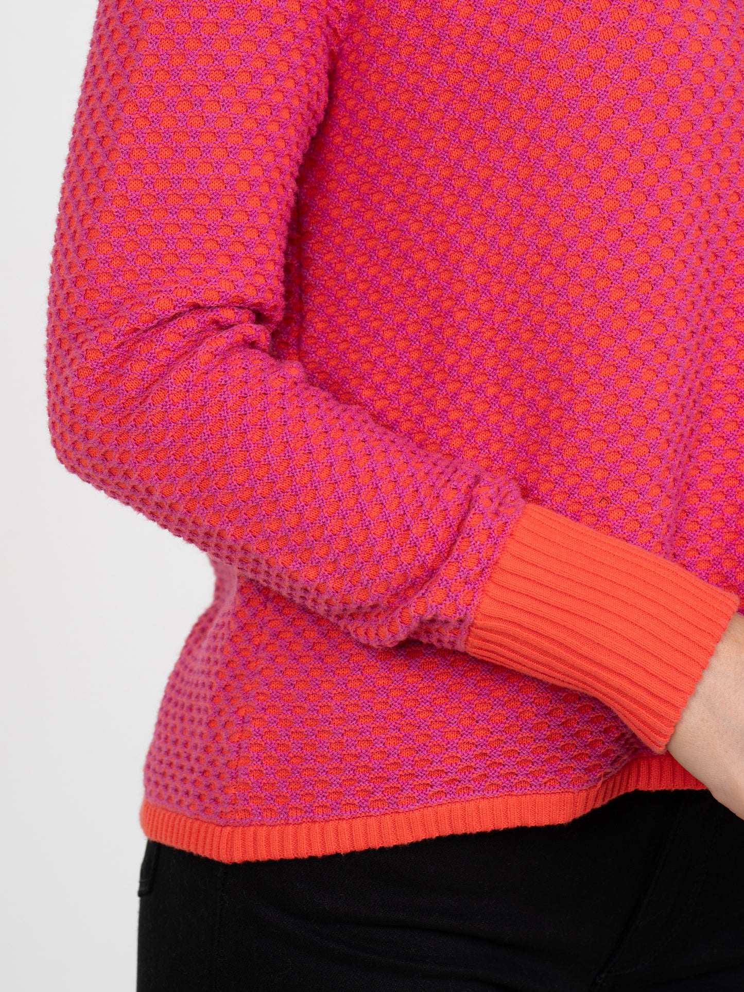 Boxy Turtleneck Sweater - Raspberry