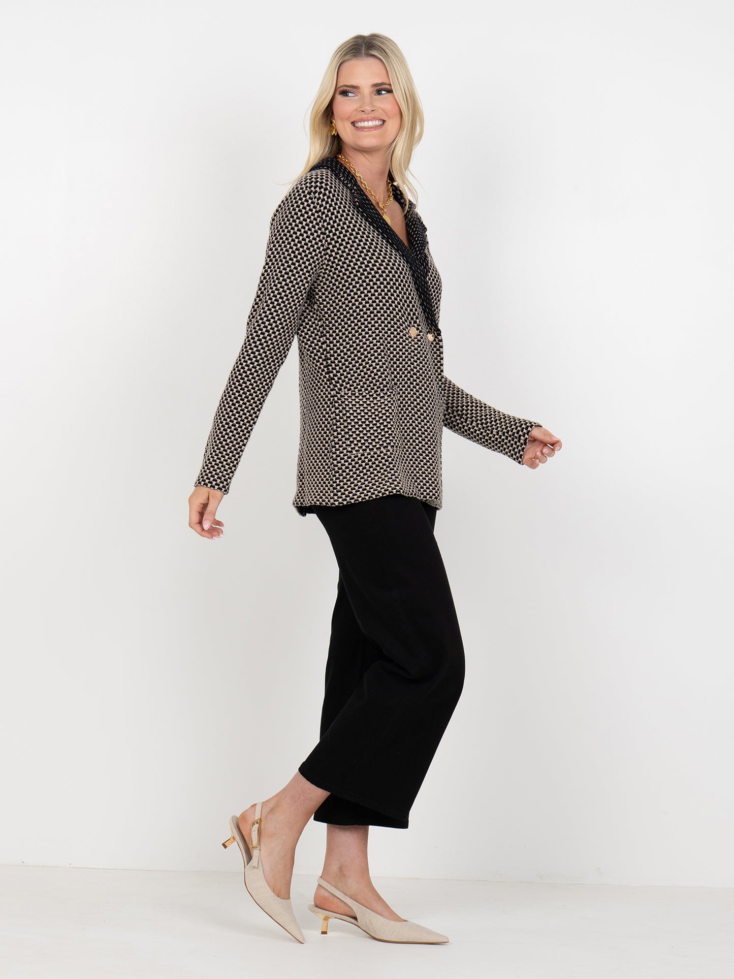 Sloane Sweater Blazer - Midnight Vanilla
