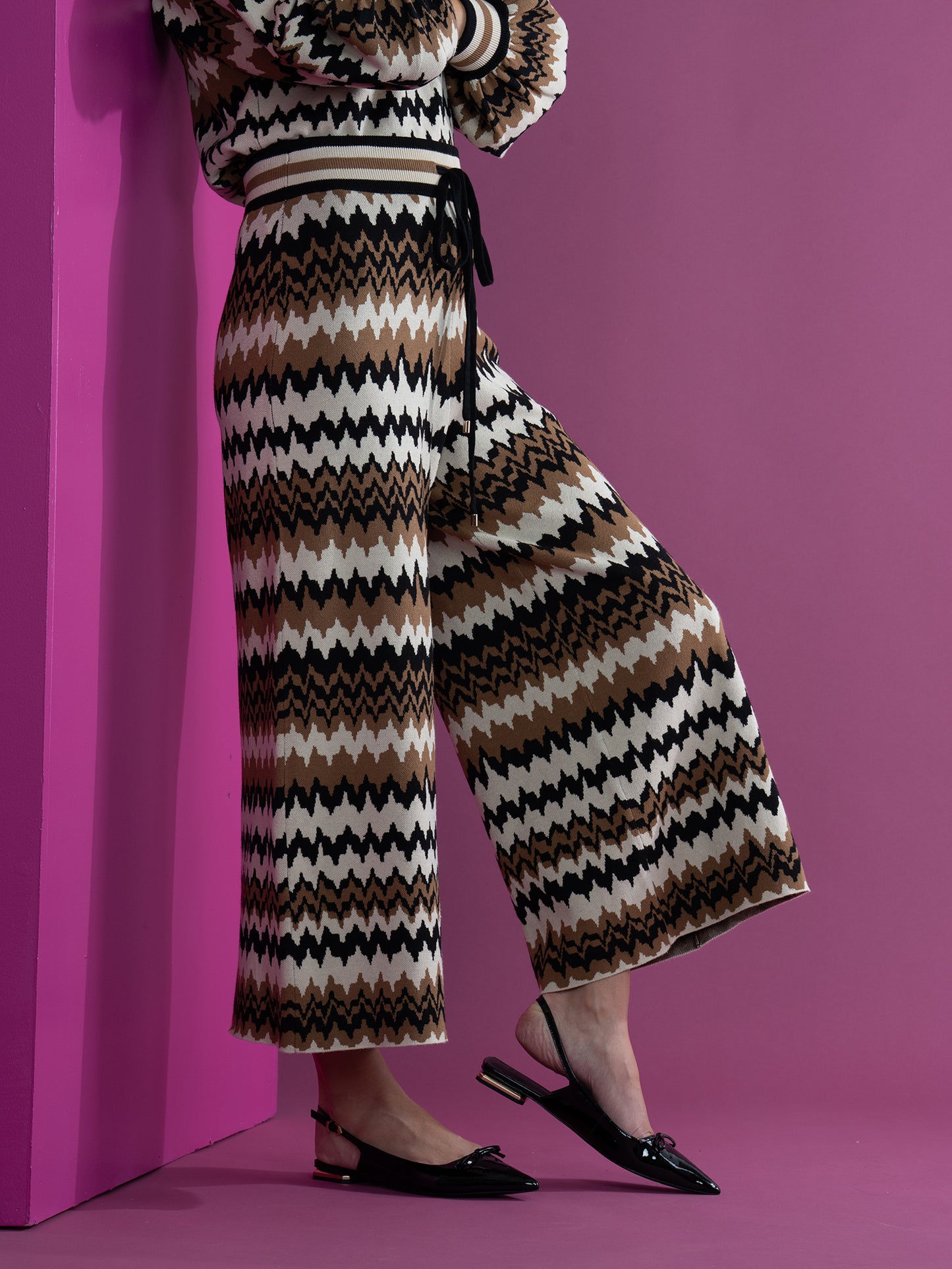 Teddy Crop Trouser Pants - Mocha Mirage