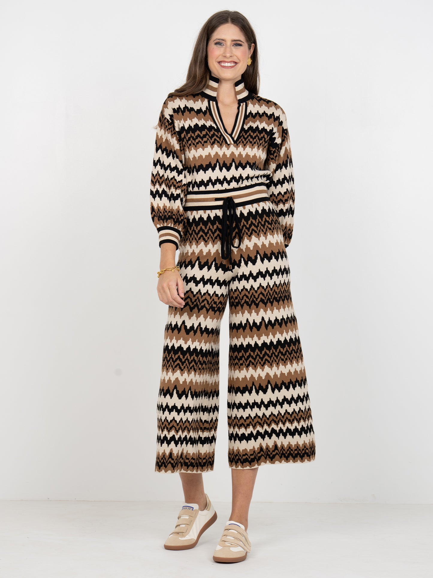 Teddy Crop Trouser Pants - Mocha Mirage