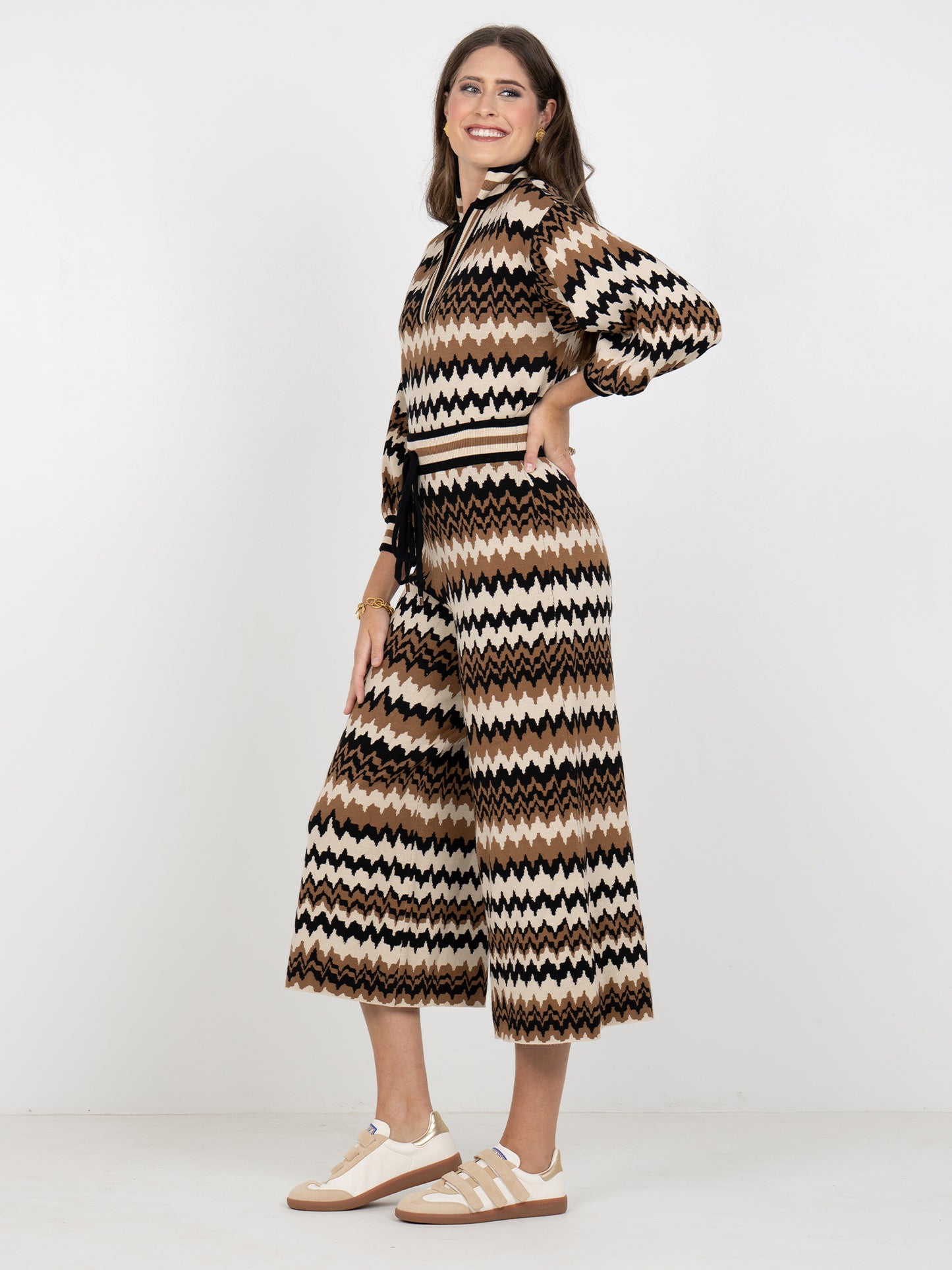 Teddy Crop Trouser Pants - Mocha Mirage