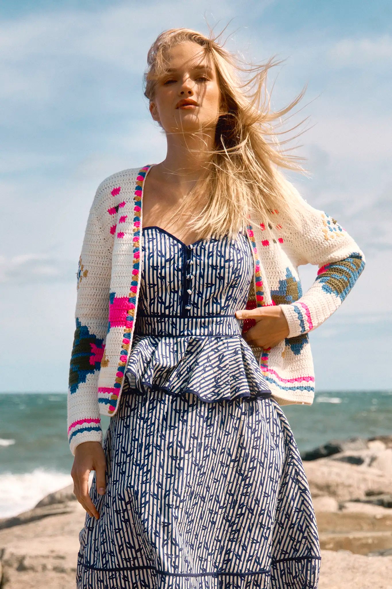 Callen Cardigan - Pink Multi