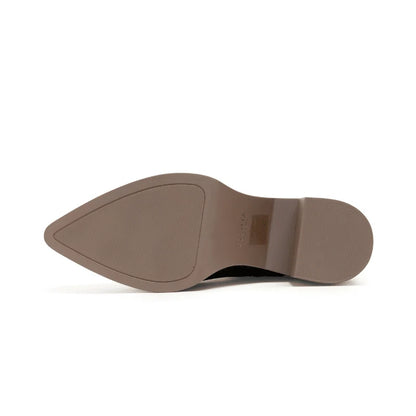 Lawrence Stretch Leather Platform Bootie - Dark Taupe