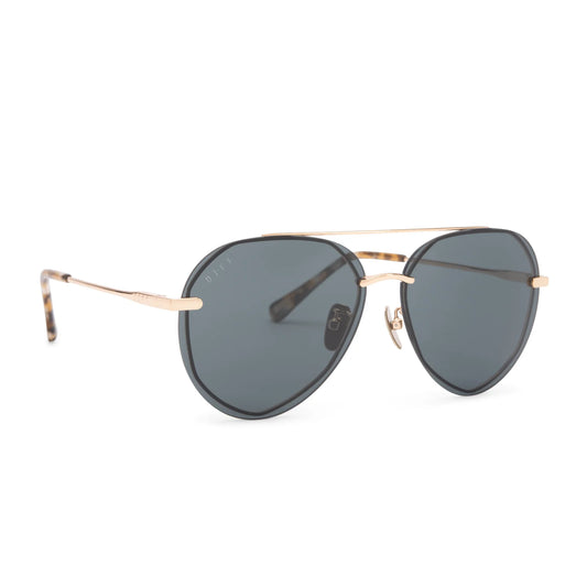 DIFF Eyewear - Lenox - Gold G15 Polarized Sunglasses