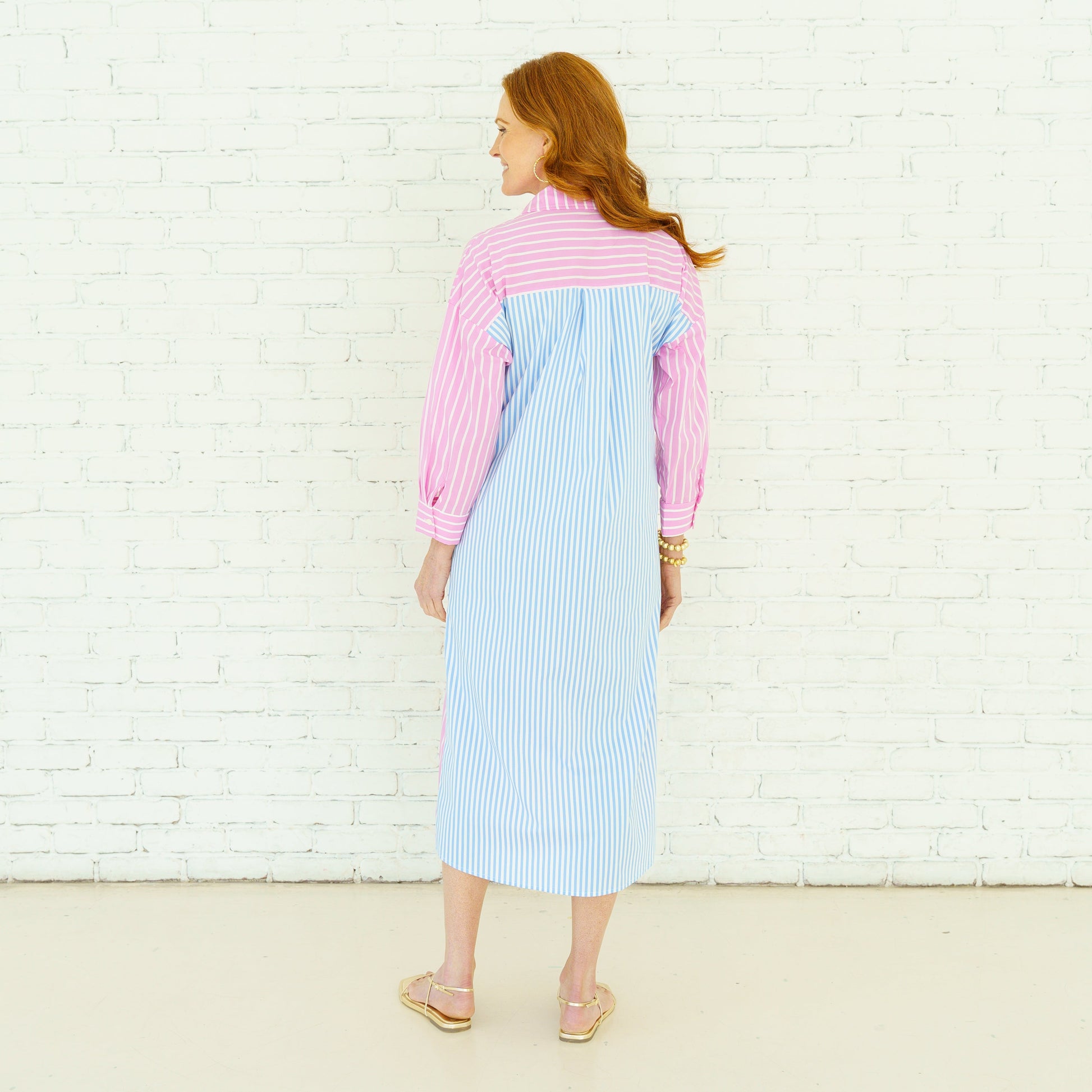 Libby Stripe Dress Pink