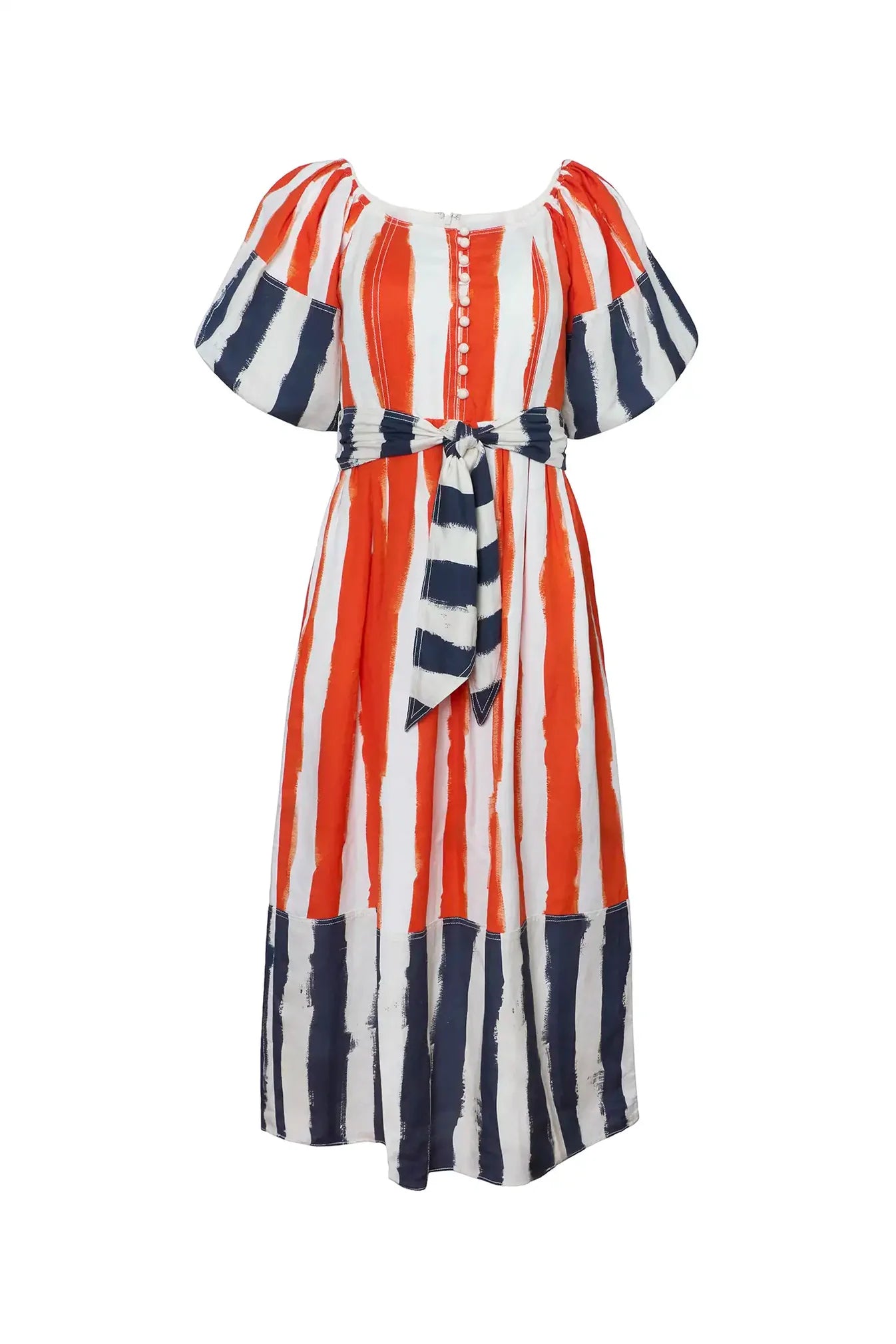 Lucy Dress - Lighthouse Stripe Red