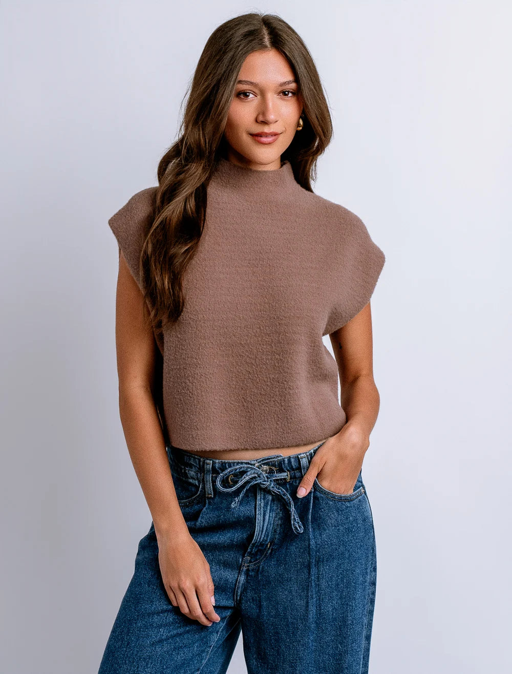 Tetra Solid Top - Mocha Mousse