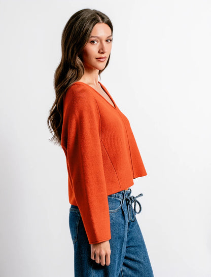 Asima 'V' Top - Dark Coral