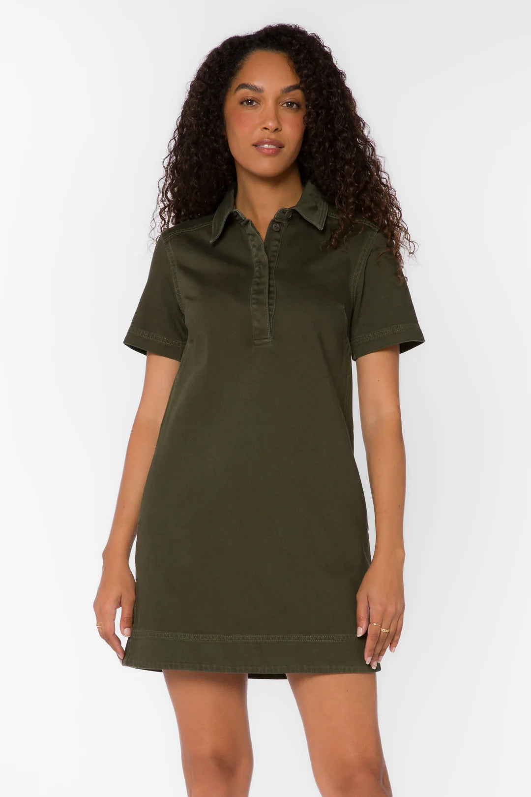 Macayle Denim Dress - Dried Ivy