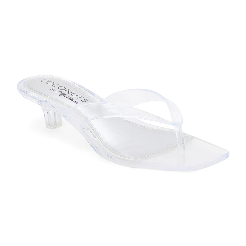 Margo Heeled Sandal - Clear