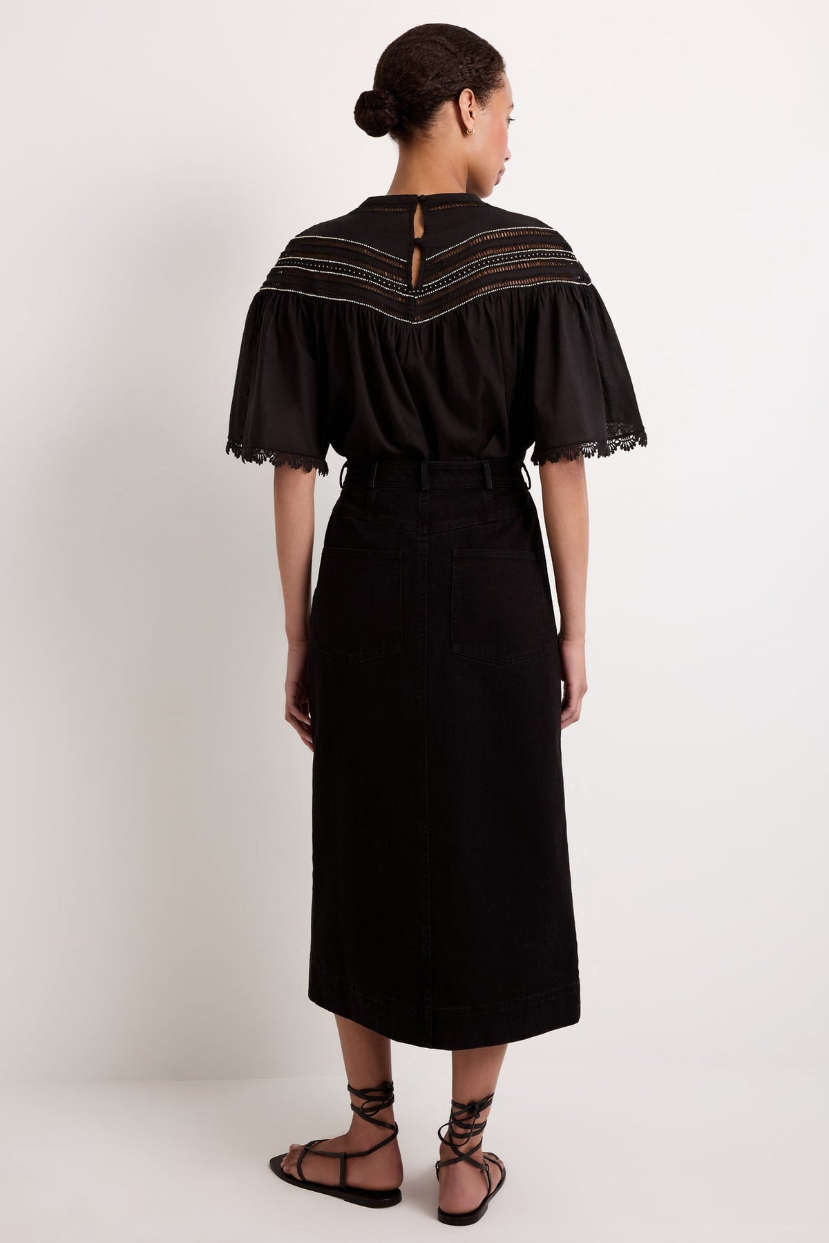 Leighton Denim Skirt - Pavement