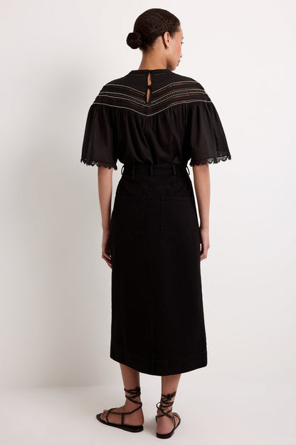 Leighton Denim Skirt - Pavement