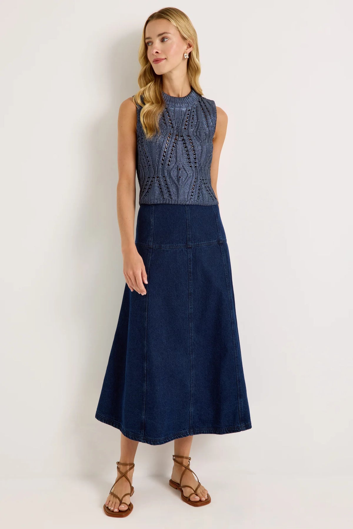 Yuko Denim Skirt - Dark Wash