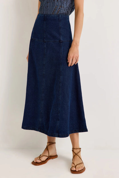 Yuko Denim Skirt - Dark Wash