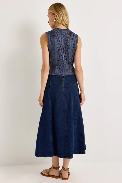 Yuko Denim Skirt - Dark Wash