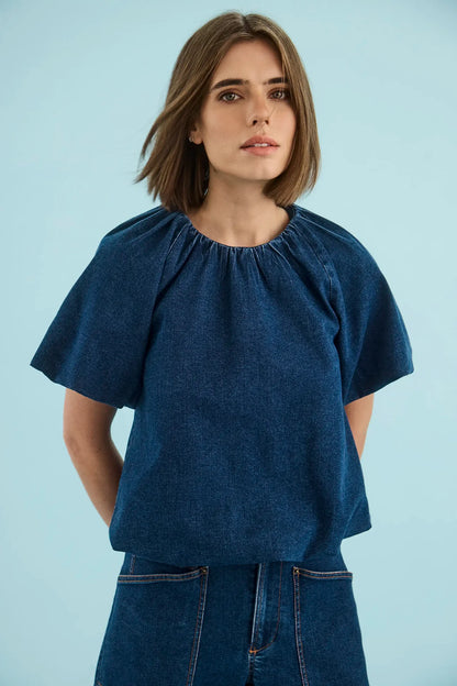 Mika Top - Blue Ridge Denim