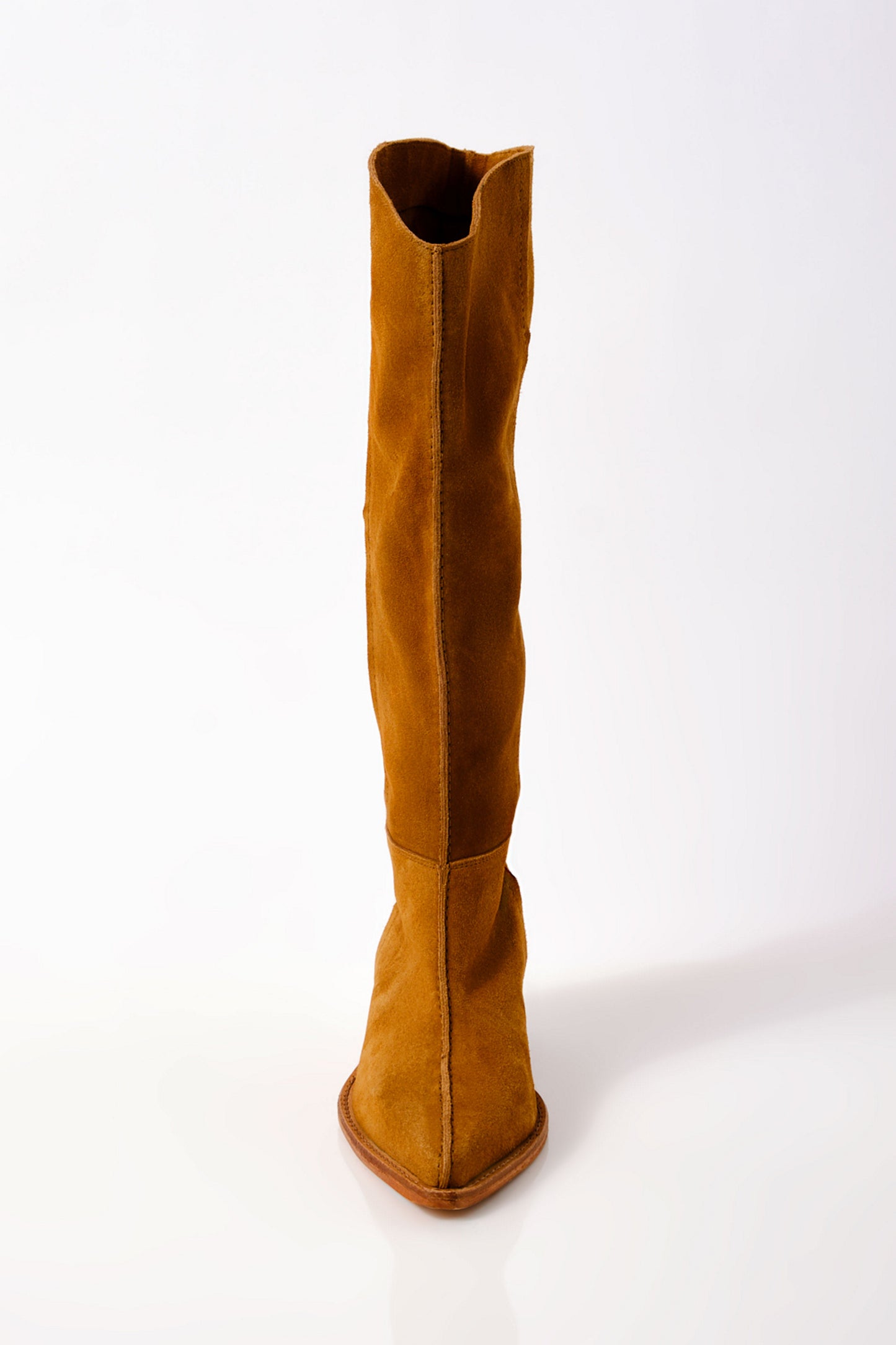 Free People Sway Low Slouch Boot - Burnt Caramel Suede