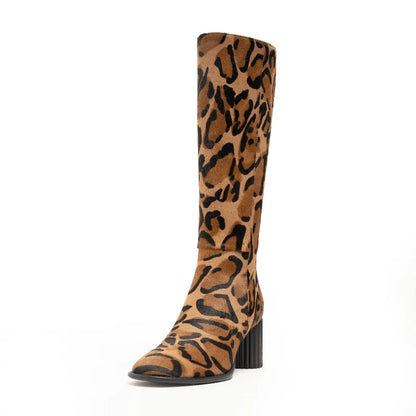 Olga Pony Hair Boot - Leopard
