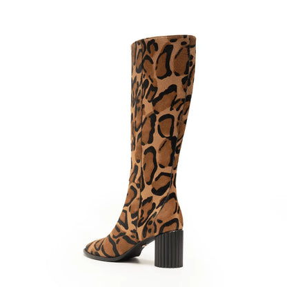 Olga Pony Hair Boot - Leopard