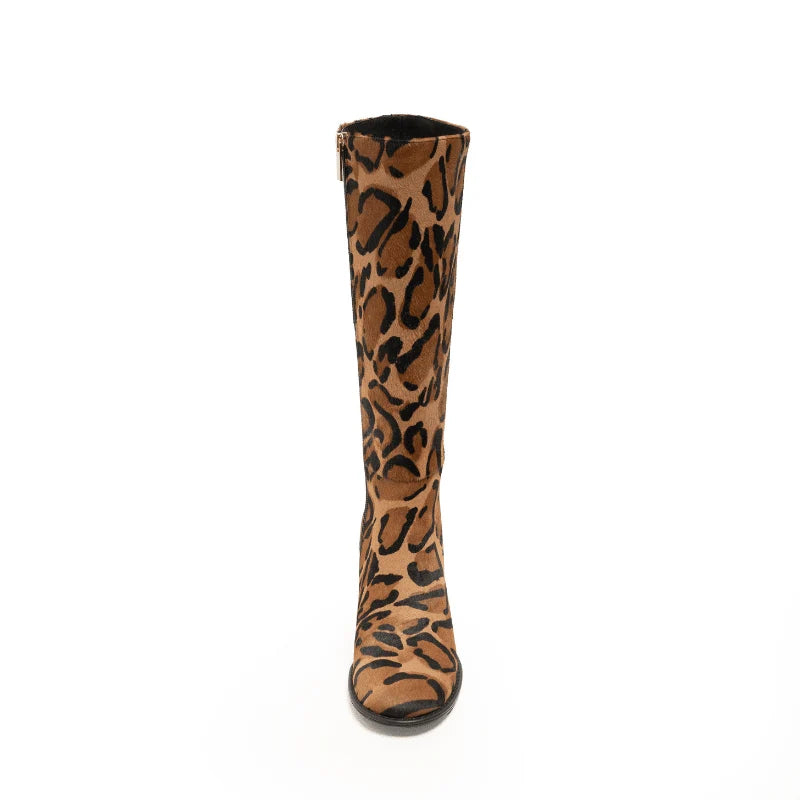 Olga Pony Hair Boot - Leopard