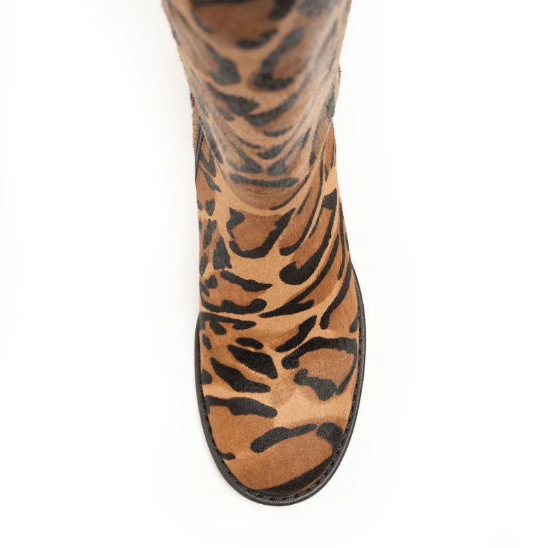 Olga Pony Hair Boot - Leopard