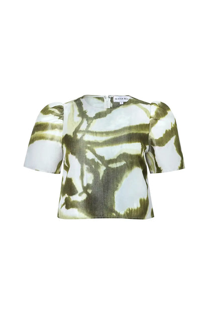 Olivia Top - Seabreeze Ikat Green