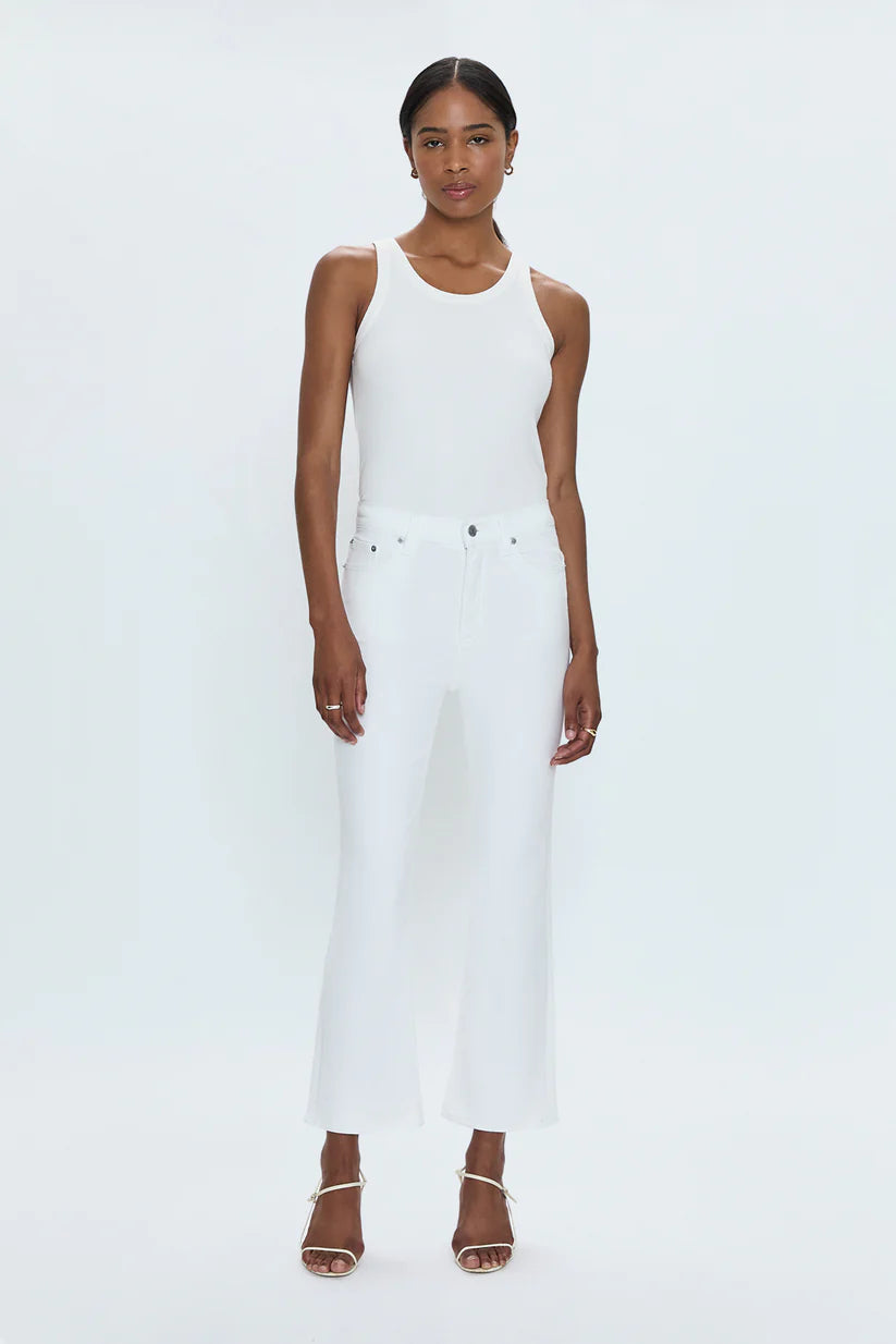 Lennon High Rise Crop Jean - Vivid White