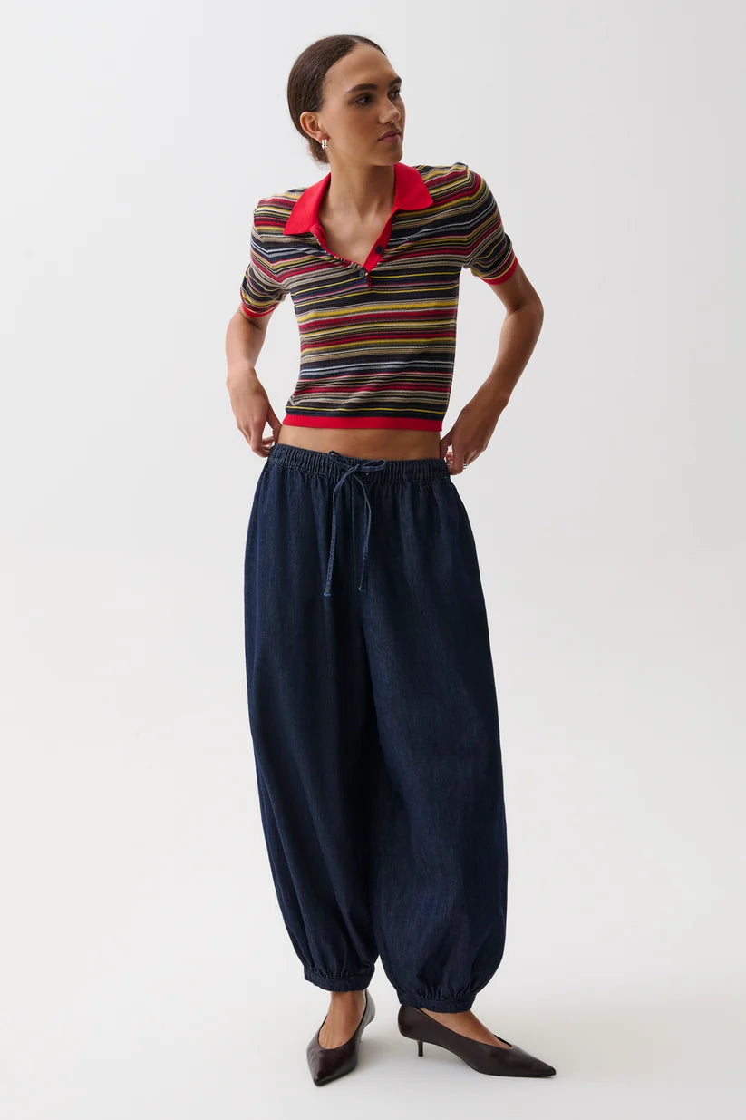 Freya Pull On Harem Pant - Celeste